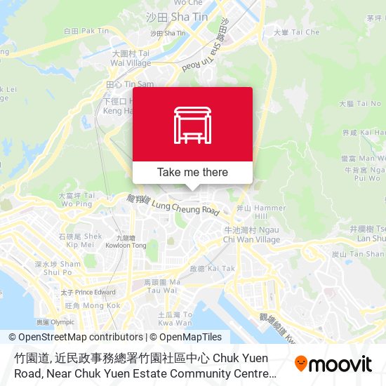 竹園道, 近民政事務總署竹園社區中心 Chuk Yuen Road, Near Chuk Yuen Estate Community Centre Home Affairs Department map