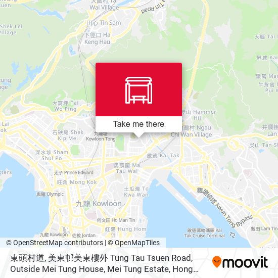 東頭村道, 美東邨美東樓外 Tung Tau Tsuen Road, Outside Mei Tung House, Mei Tung Estate map
