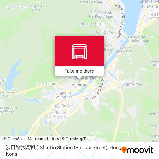 沙田站(排頭街) Sha Tin Station (Pai Tau Street) map