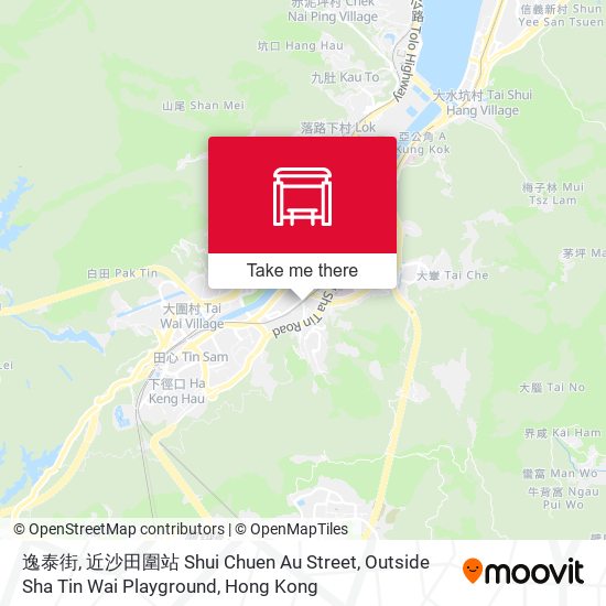 逸泰街, 近沙田圍站 Shui Chuen Au Street, Outside Sha Tin Wai Playground map