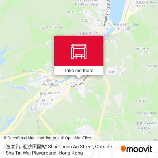 逸泰街, 近沙田圍站 Shui Chuen Au Street, Outside Sha Tin Wai Playground地圖