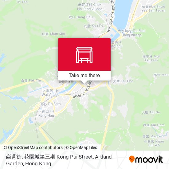 崗背街, 花園城第三期 Kong Pui Street, Artland Garden map
