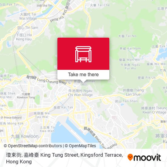 瓊東街, 嘉峰臺 King Tung Street, Kingsford Terrace地圖