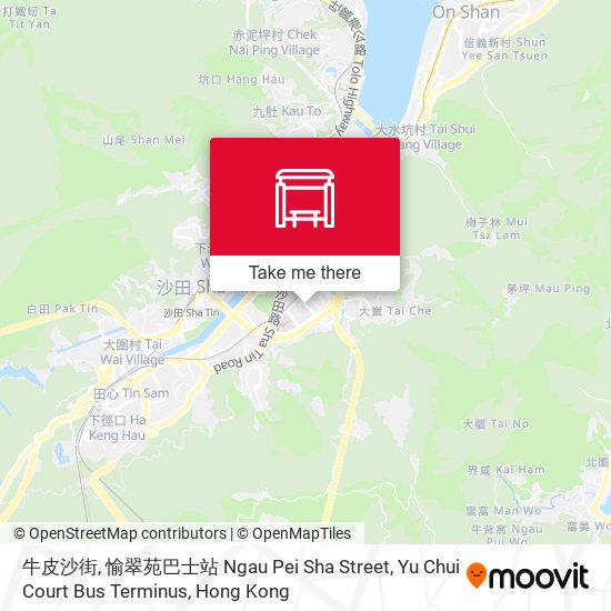 牛皮沙街, 愉翠苑巴士站 Ngau Pei Sha Street, Yu Chui Court Bus Terminus map