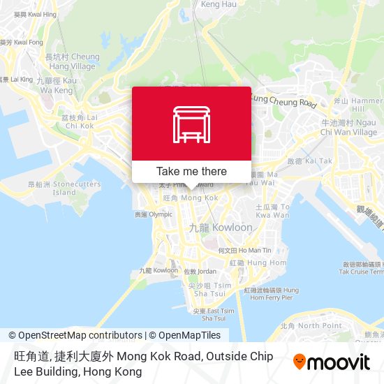 旺角道, 捷利大廈外 Mong Kok Road, Outside Chip Lee Building map