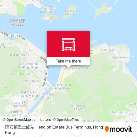 恆安邨巴士總站 Heng on Estate Bus Terminus map