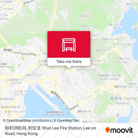 順利消防局, 利安道 Shun Lee Fire Station, Lee on Road map