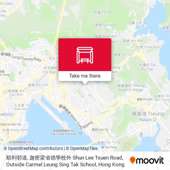 順利邨道, 迦密梁省德學校外 Shun Lee Tsuen Road, Outside Carmel Leung Sing Tak School map
