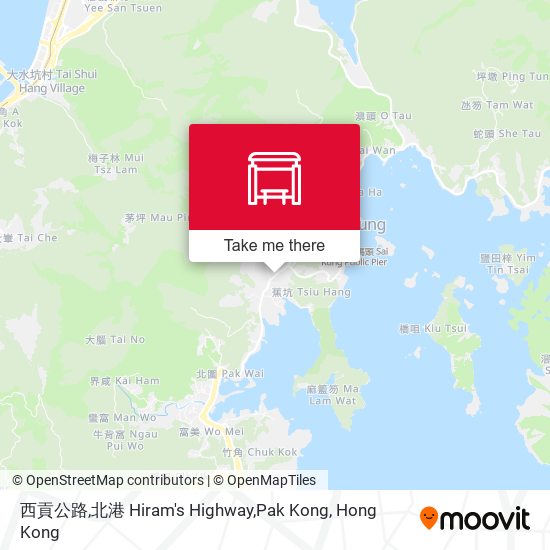 西貢公路,北港 Hiram's Highway,Pak Kong map