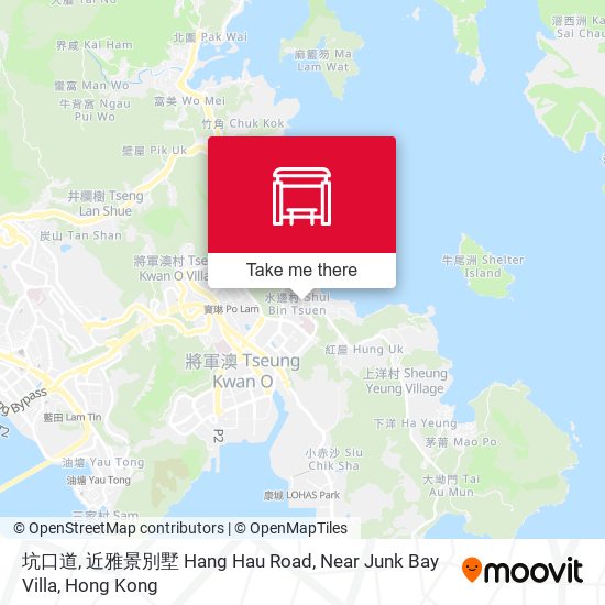 坑口道, 近雅景別墅 Hang Hau Road, Near Junk Bay Villa map