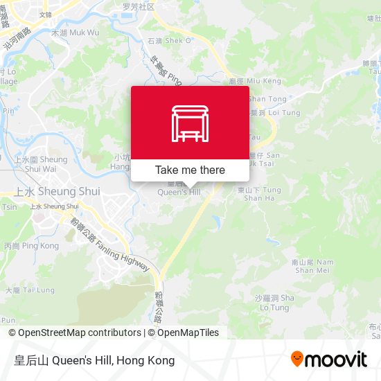 皇后山 Queen's Hill map