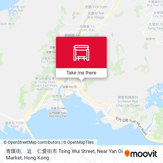 青匯街,　近　仁愛街市 Tsing Wui Street, Near Yan Oi Market map