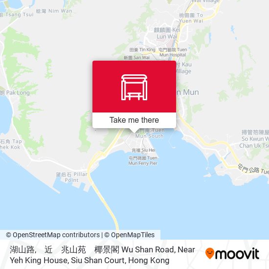 湖山路,　近　兆山苑　椰景閣 Wu Shan Road, Near Yeh King House, Siu Shan Court map