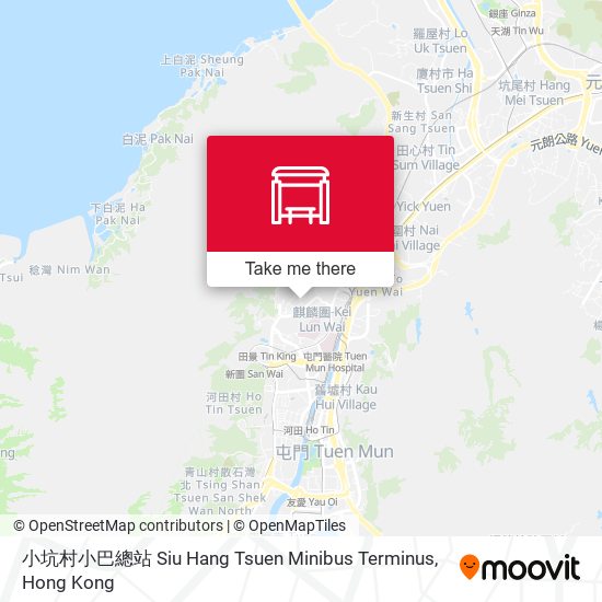 小坑村小巴總站 Siu Hang Tsuen Minibus Terminus map