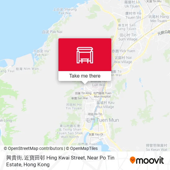興貴街, 近寶田邨 Hing Kwai Street, Near Po Tin Estate map