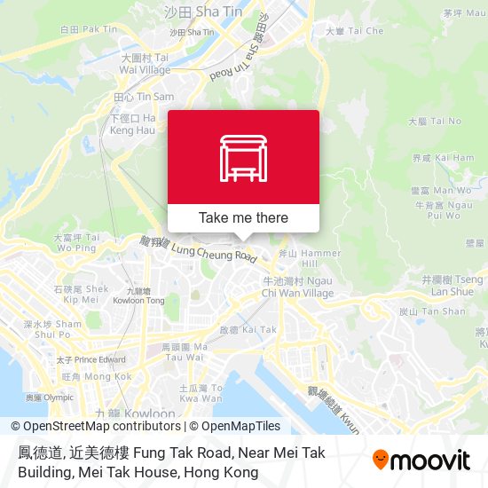 鳳德道, 近美德樓 Fung Tak Road, Near Mei Tak Building, Mei Tak House map