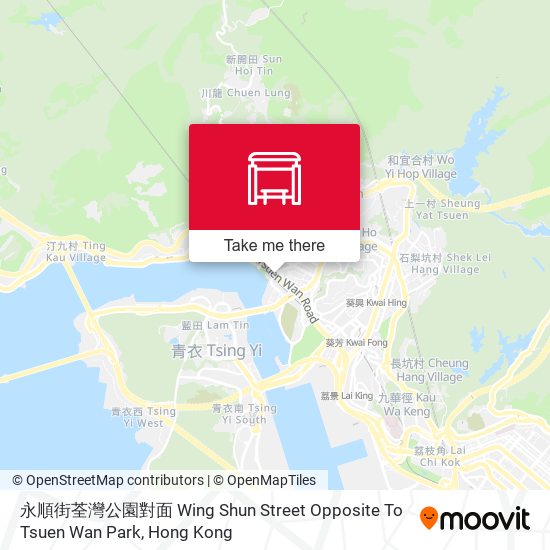 永順街荃灣公園對面 Wing Shun Street Opposite To Tsuen Wan Park map