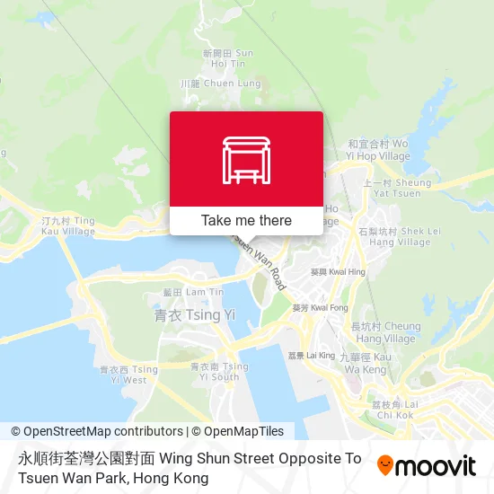 永順街荃灣公園對面 Wing Shun Street Opposite To Tsuen Wan Park地圖