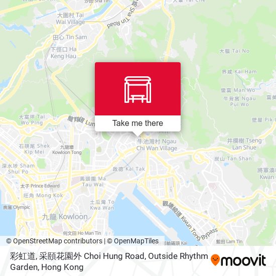 彩虹道, 采頤花園外 Choi Hung Road, Outside Rhythm Garden map