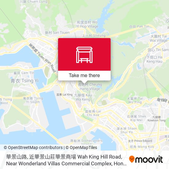 華景山路, 近華景山莊華景商場 Wah King Hill Road, Near Wonderland Villas Commercial Complex map