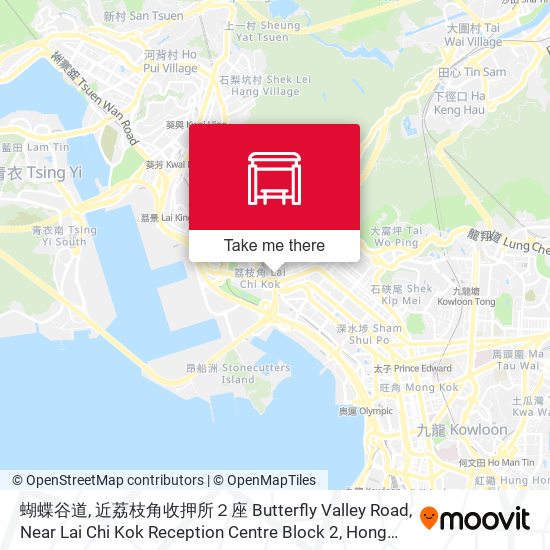 蝴蝶谷道, 近荔枝角收押所２座 Butterfly Valley Road, Near Lai Chi Kok Reception Centre Block 2 map