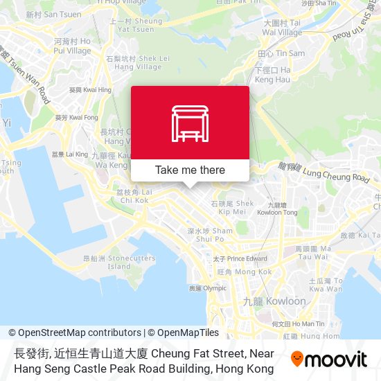 長發街, 近恒生青山道大廈 Cheung Fat Street, Near Hang Seng Castle Peak Road Building map