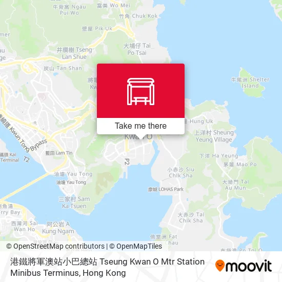 港鐵將軍澳站小巴總站 Tseung Kwan O Mtr Station Minibus Terminus地圖