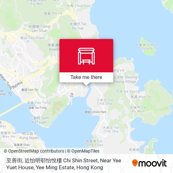 至善街, 近怡明邨怡悅樓 Chi Shin Street, Near Yee Yuet House, Yee Ming Estate map