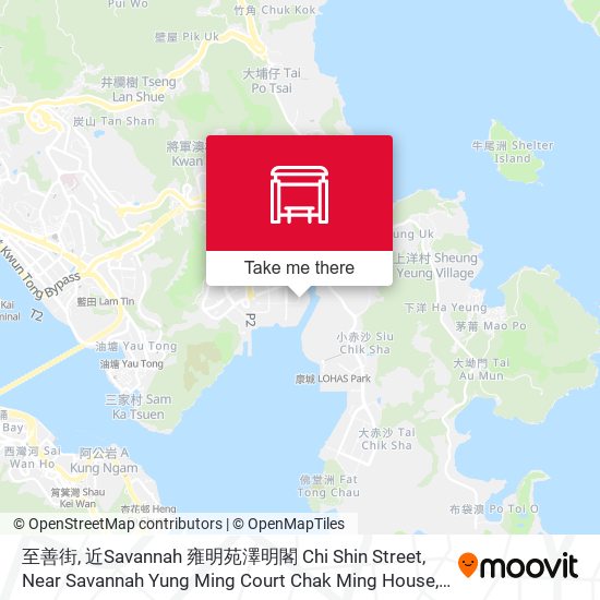 至善街, 近Savannah 雍明苑澤明閣 Chi Shin Street, Near Savannah  Yung Ming Court Chak Ming House map