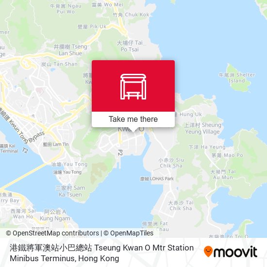 港鐵將軍澳站小巴總站 Tseung Kwan O Mtr Station Minibus Terminus map