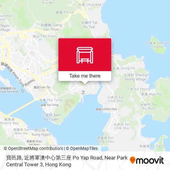 寶邑路, 近將軍澳中心第三座 Po Yap Road, Near Park Central Tower 3 map