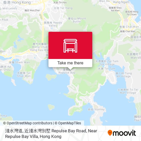 淺水灣道, 近淺水灣別墅 Repulse Bay Road, Near Repulse Bay Villa map