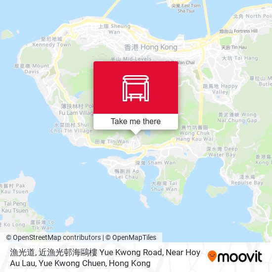 漁光道, 近漁光邨海鷗樓 Yue Kwong Road, Near Hoy Au Lau, Yue Kwong Chuen map