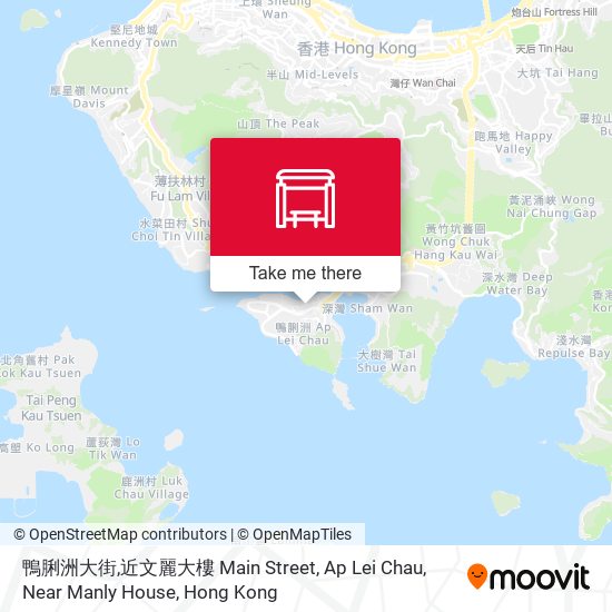 鴨脷洲大街,近文麗大樓 Main Street, Ap Lei Chau, Near Manly House map