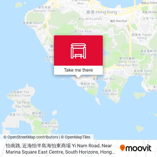 怡南路, 近海怡半島海怡東商場 Yi Nam Road, Near Marina Square East Centre, South Horizons map