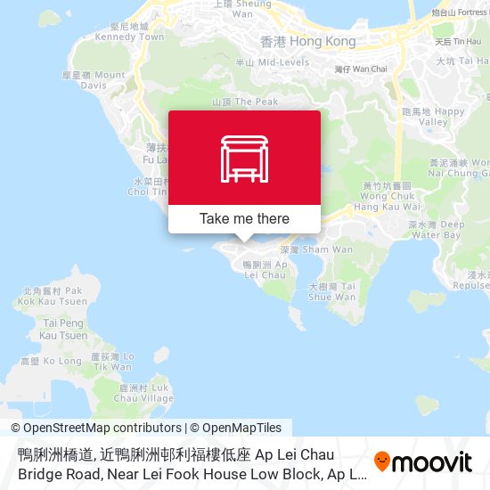 鴨脷洲橋道, 近鴨脷洲邨利福樓低座 Ap Lei Chau Bridge Road, Near Lei Fook House Low Block, Ap Lei Chau Estate map