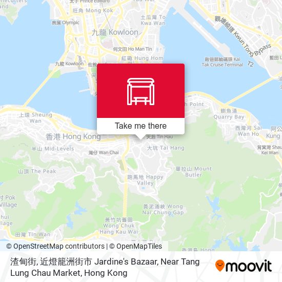 渣甸街, 近燈籠洲街市 Jardine's Bazaar, Near Tang Lung Chau Market map