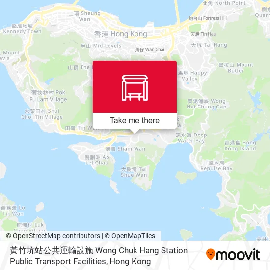 黃竹坑站公共運輸設施 Wong Chuk Hang Station Public Transport Facilities地圖