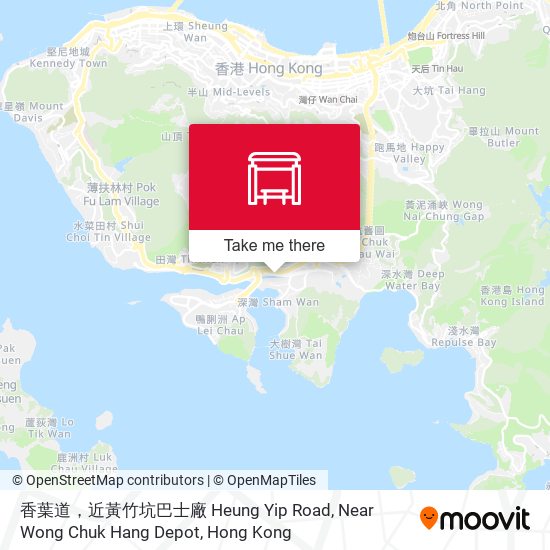 香葉道，近黃竹坑巴士廠 Heung Yip Road, Near Wong Chuk Hang Depot map
