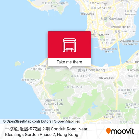 干德道, 近殷樺花園２期 Conduit Road, Near Blessings Garden Phase 2地圖