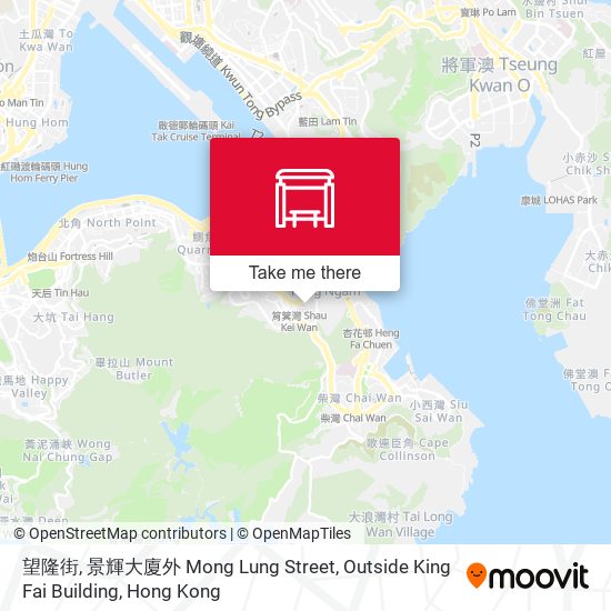 望隆街, 景輝大廈外 Mong Lung Street, Outside King Fai Building map
