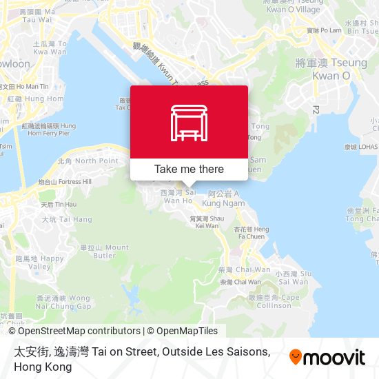 太安街, 逸濤灣 Tai on Street, Outside Les Saisons map