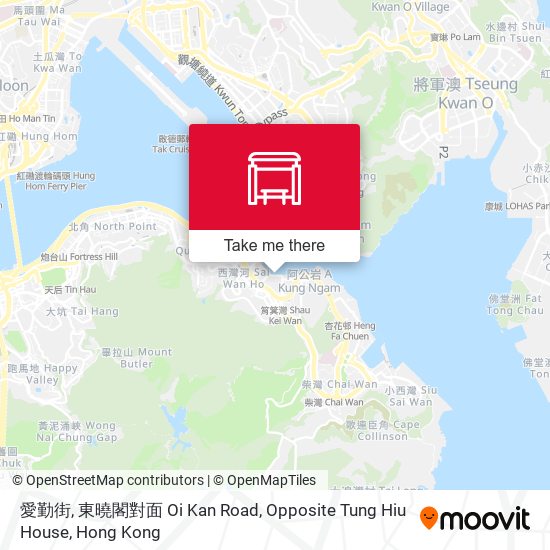 愛勤街, 東曉閣對面 Oi Kan Road, Opposite Tung Hiu House map