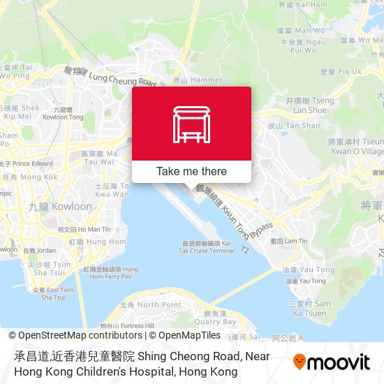 承昌道,近香港兒童醫院 Shing Cheong Road, Near Hong Kong Children's Hospital map