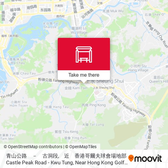 青山公路　－　古洞段,　近　香港哥爾夫球會場地部 Castle Peak Road - Kwu Tung, Near Hong Kong Golf Club Course Department map