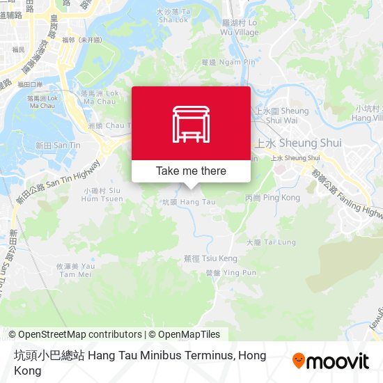 坑頭小巴總站 Hang Tau Minibus Terminus map