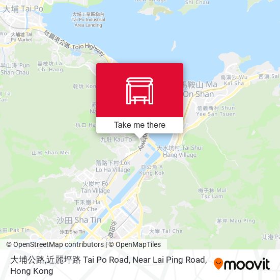 大埔公路,近麗坪路 Tai Po Road, Near Lai Ping Road map