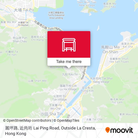 麗坪路, 近尚珩 Lai Ping Road, Outside La Cresta map