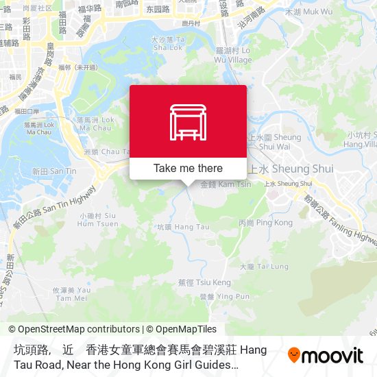 坑頭路,　近　香港女童軍總會賽馬會碧溪莊 Hang Tau Road, Near the Hong Kong Girl Guides Association Jockey Club Beas River Lodge map