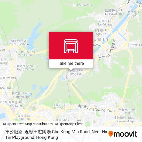 車公廟路, 近顯田遊樂場 Che Kung Miu Road, Near Hin Tin Playground map